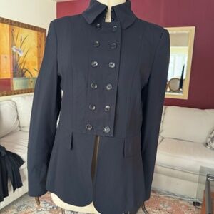 Women's Burberry london  Military Jacket with matching Pant size 10- Dark Navy